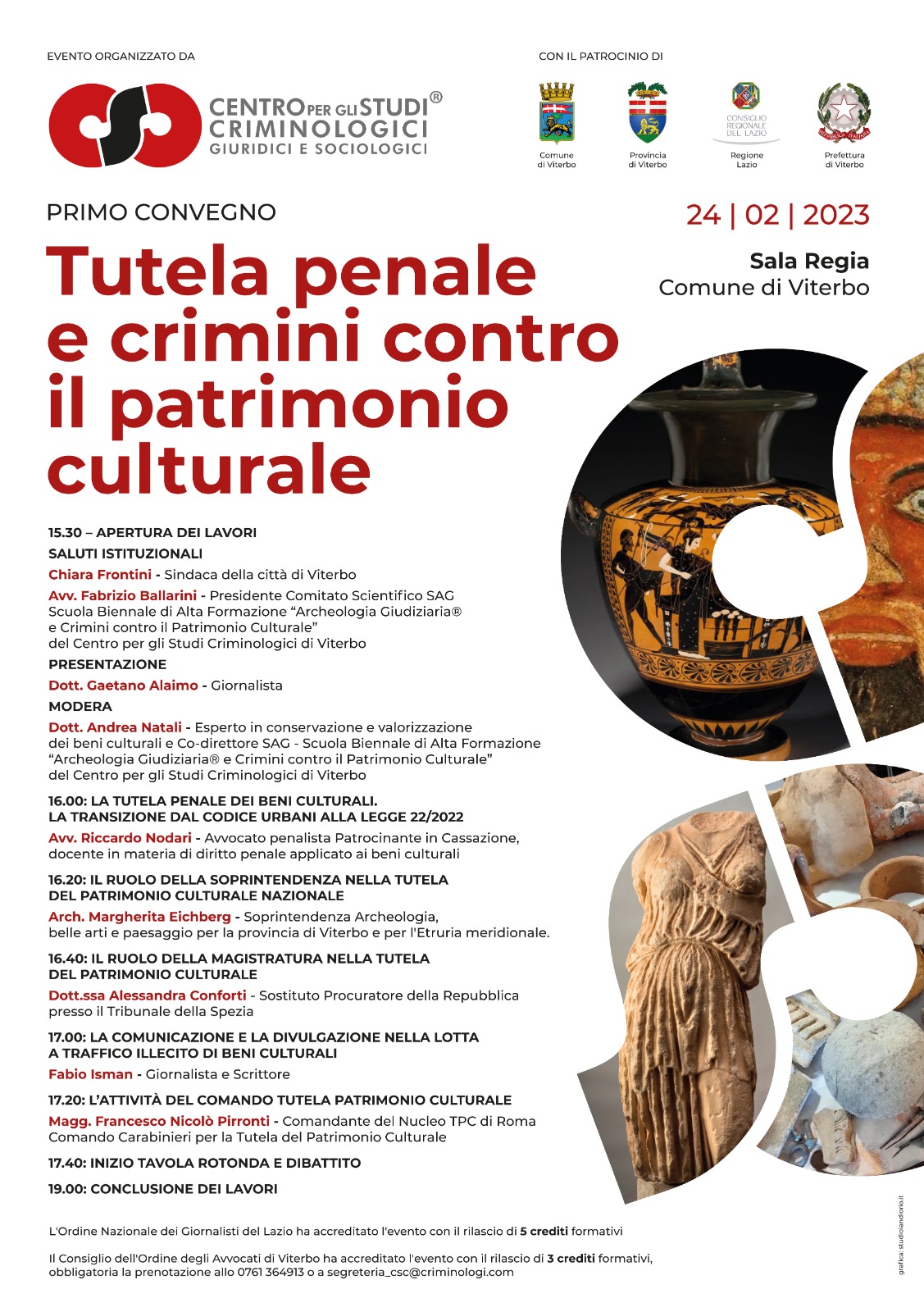 Viterbo ospita il primo convegno su Tutela penale e crimini contro il patrimonio culturale