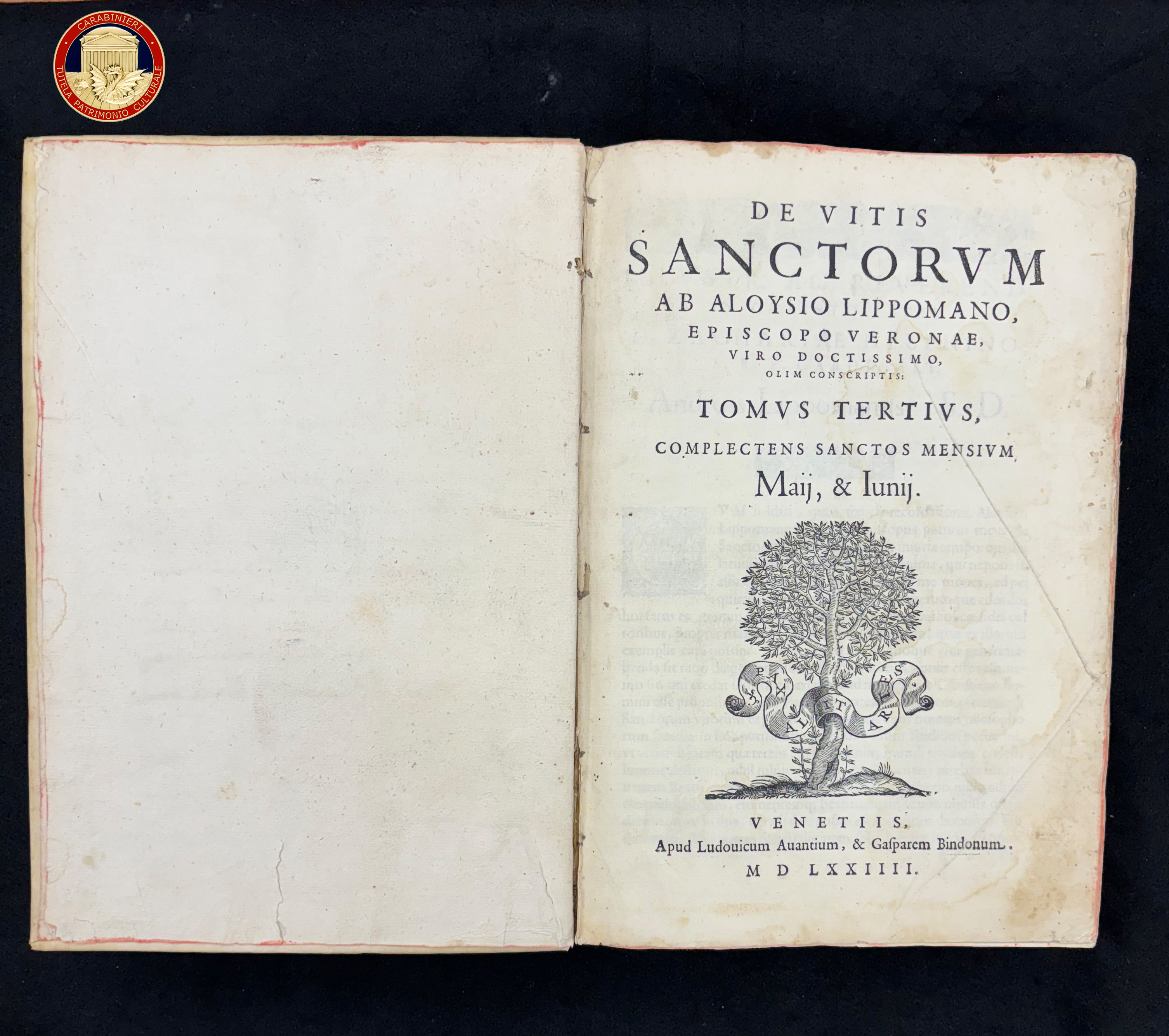 Il ritorno a casa del libro del ‘500. De vitis sanctorum 