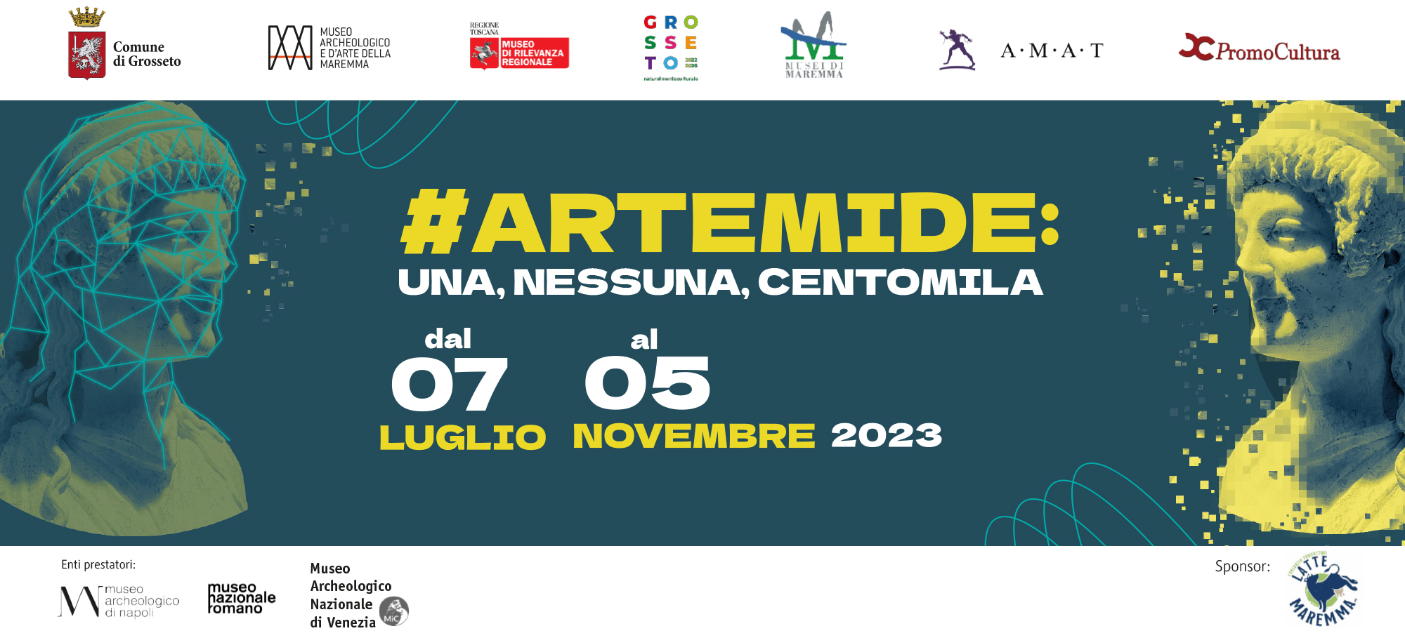 Mostra-evento “Artemide: una, nessuna, centomila” Grosseto, Museo Archeologico e d'Arte della Maremma, 8 luglio- 5 novembre 2023