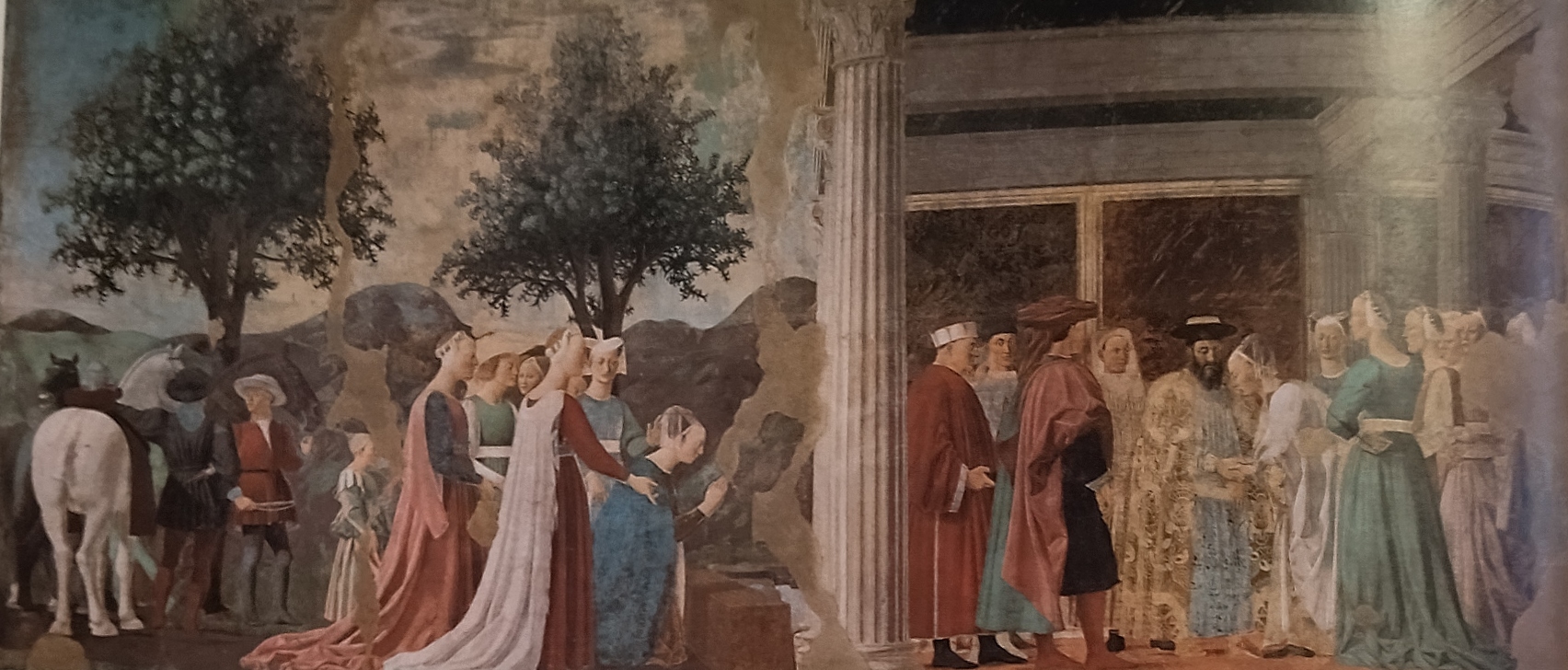Storie della Vera Croce di Piero della Francesca: visita sui ponteggi di restauro. 